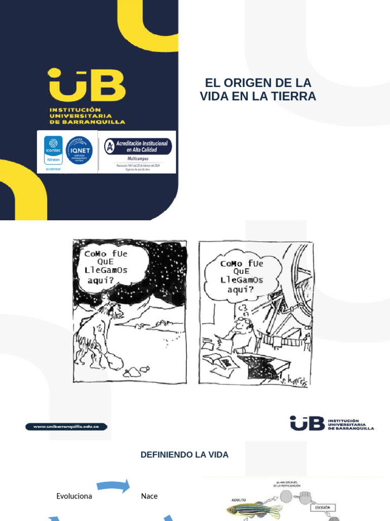 Origen de La Vida en El Planeta Tierra | PDF