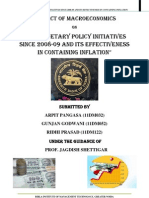 RBI monetary policy effectiveness containing inflation