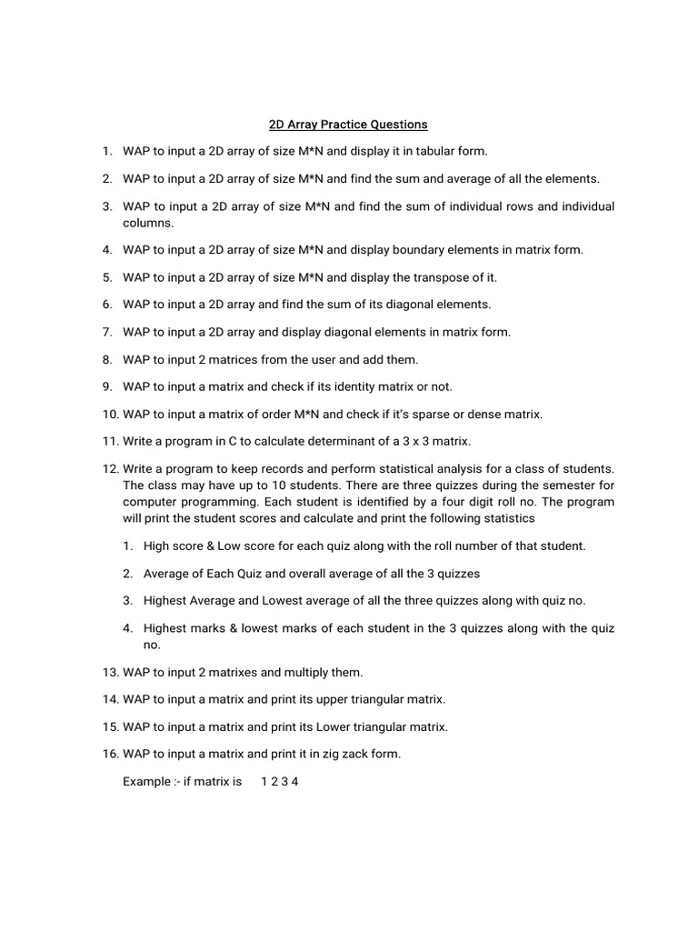 2D Array PDF 2d array pdf