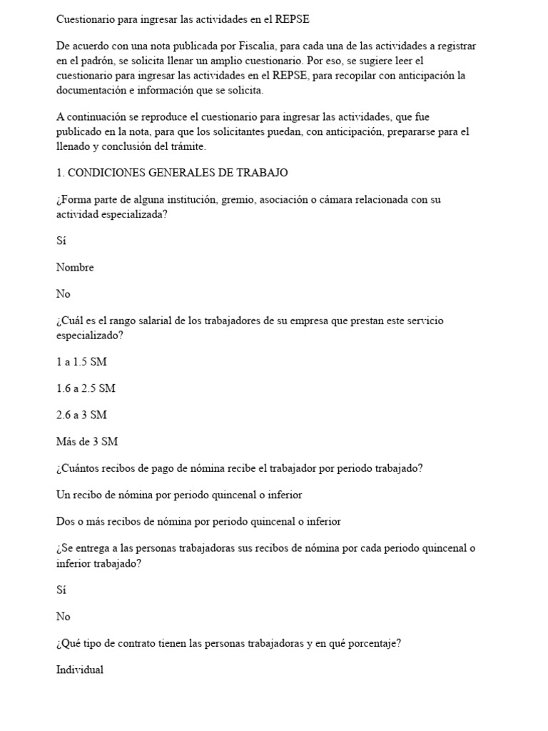 Repse CUESTIONARIO | PDF