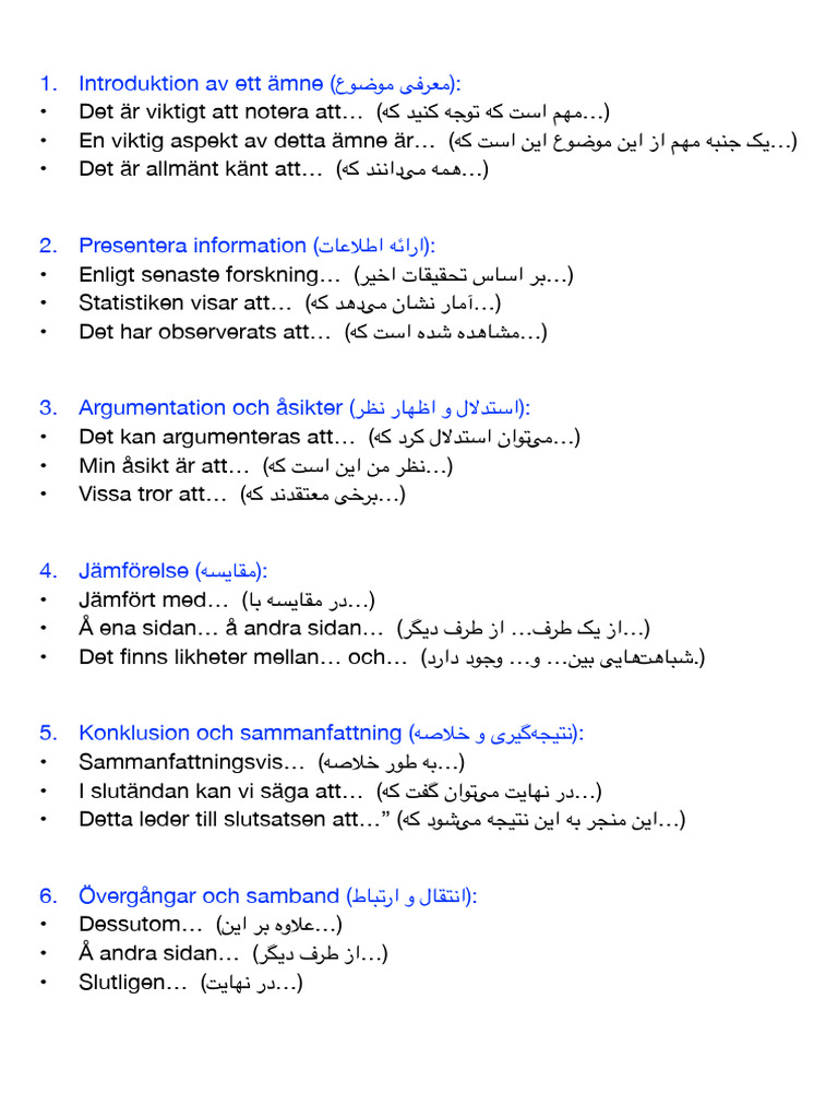 Introduktion Av Ett Ämne | PDF