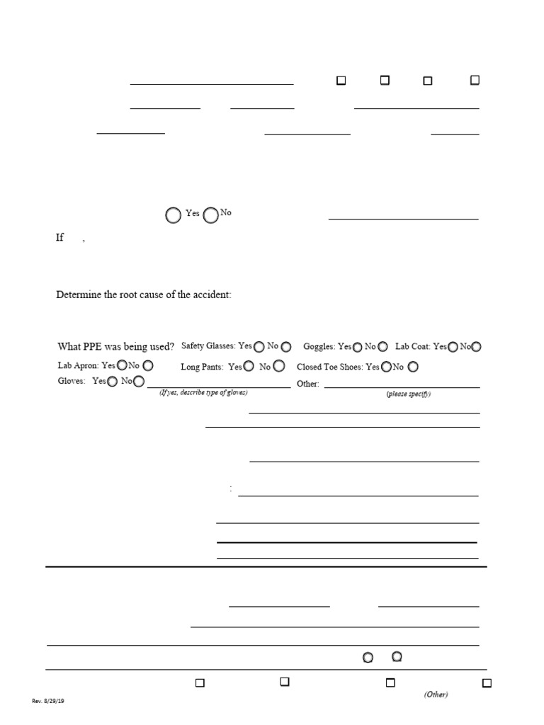Laboratory Incident Report Template | PDF