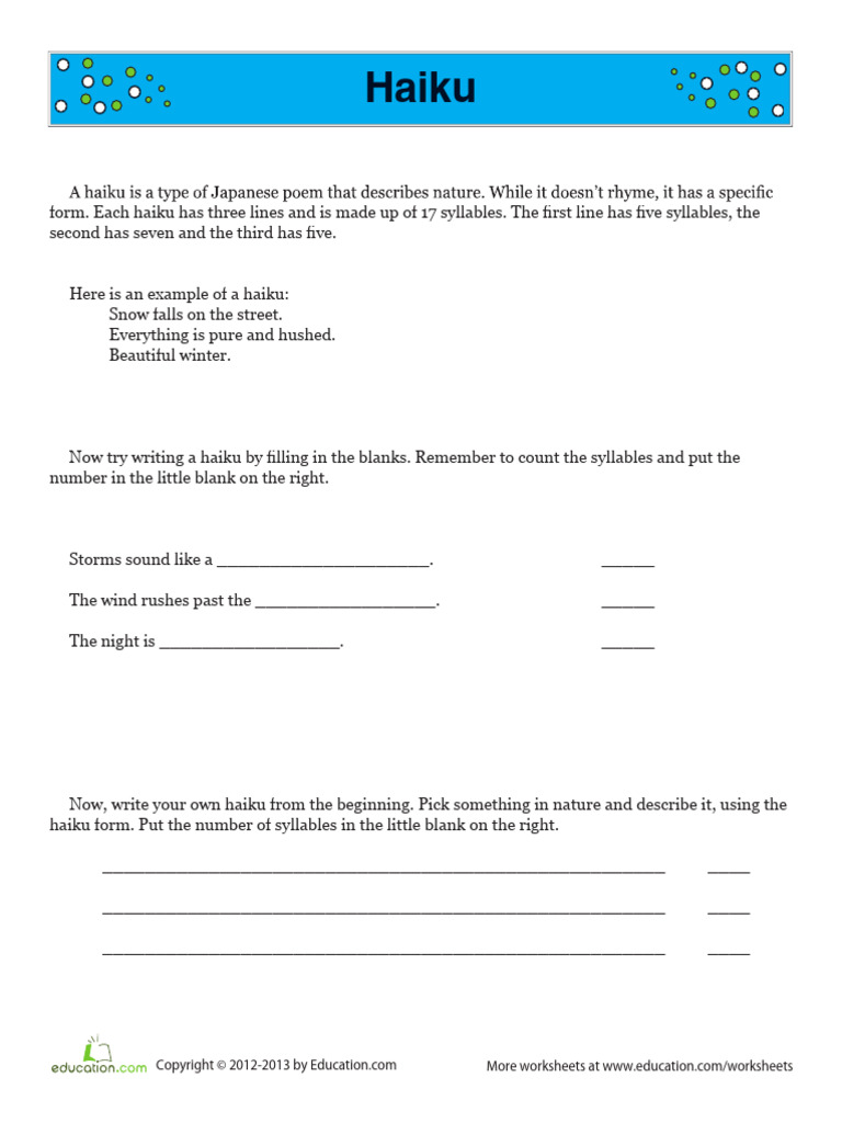 How To Write A Haiku | PDF