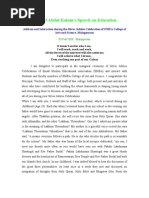 Download Dr APJ Abdul Kalams  Speech on Education by Thomas Kuzhinapurath SN7756425 doc pdf