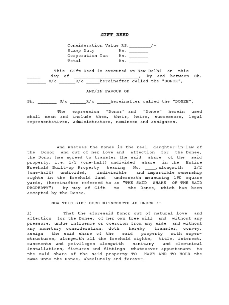 Real Estate India Legal Deed Formats by Assetventures - in ...