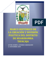 Ley de Creacion Politica de Huaribamba