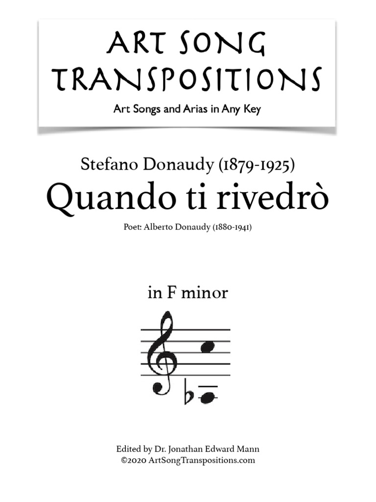 Quando Ti Rivedro - Donaudy | PDF