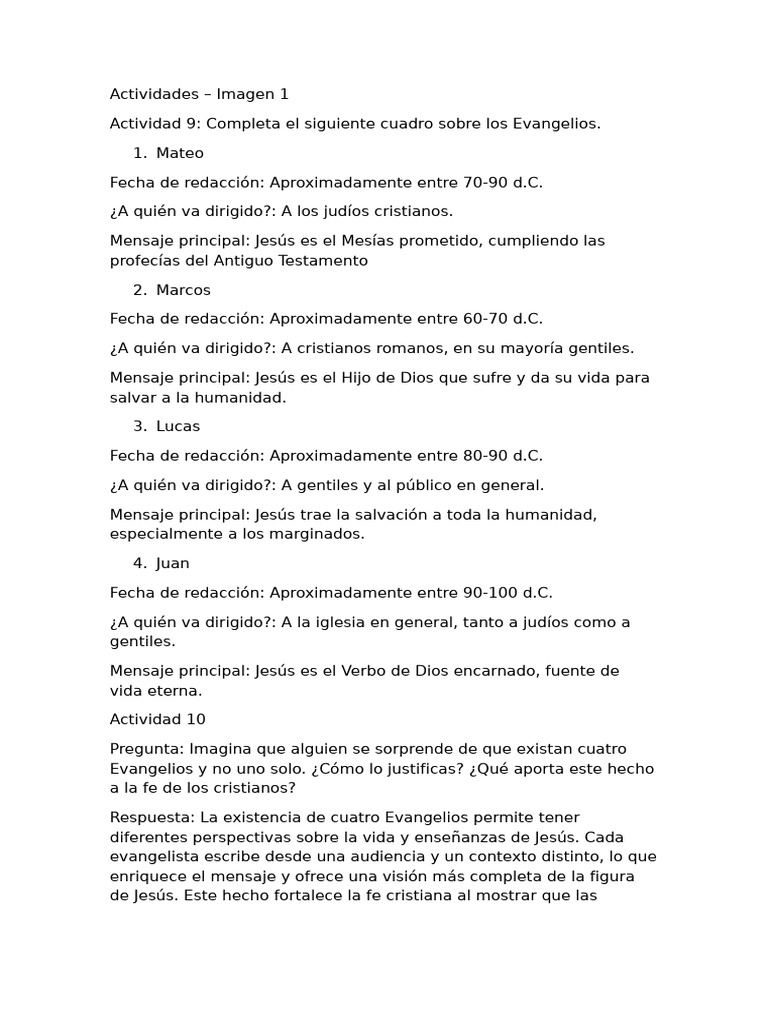 Perspectivas de los Cuatro Evangelios | PDF | Jesús | Religión y ...