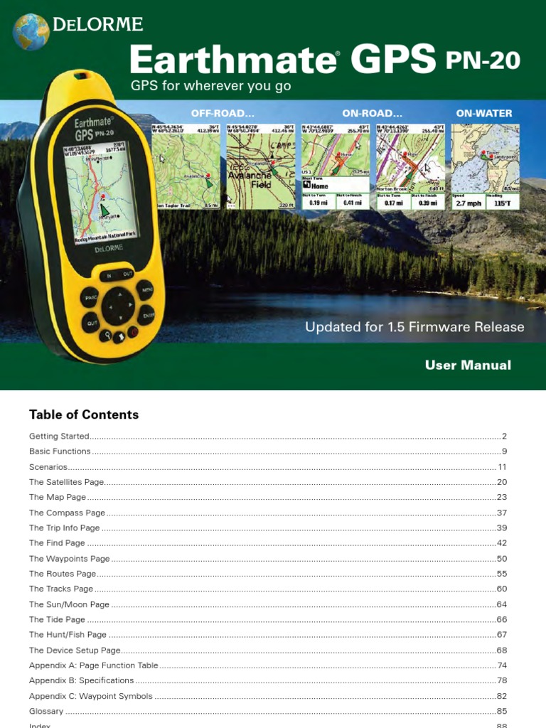 DeLorme Earthmate GPS PN20 Manual PDF Global Positioning System
