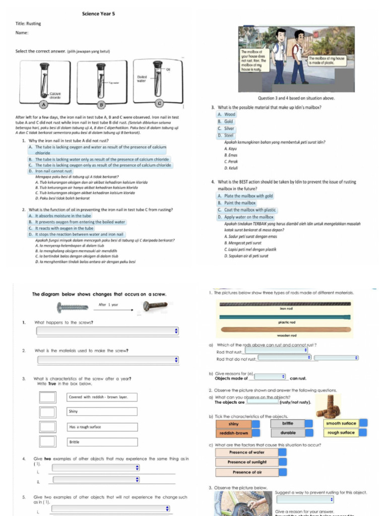 Latihan Rusting Tahun 5 | PDF