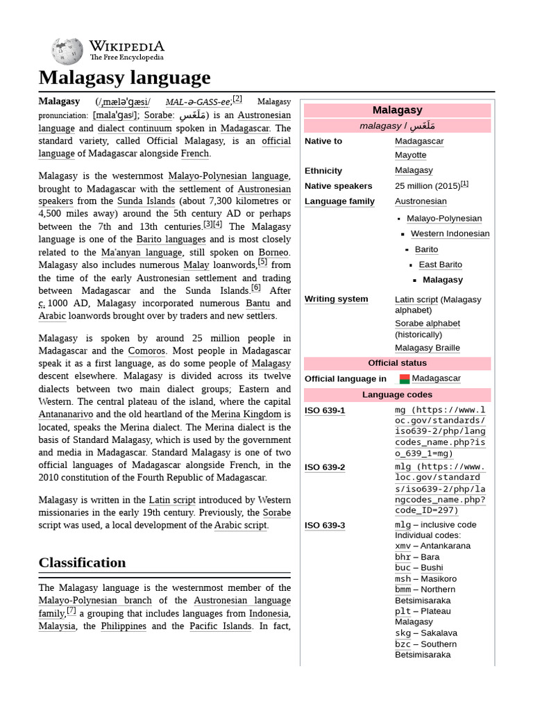 Madagascar's Official Languages Explained | PDF | Phonetics | Linguistics