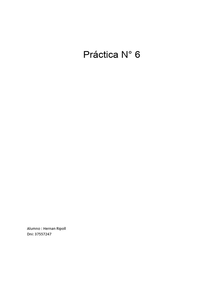 Práctica #6 | PDF
