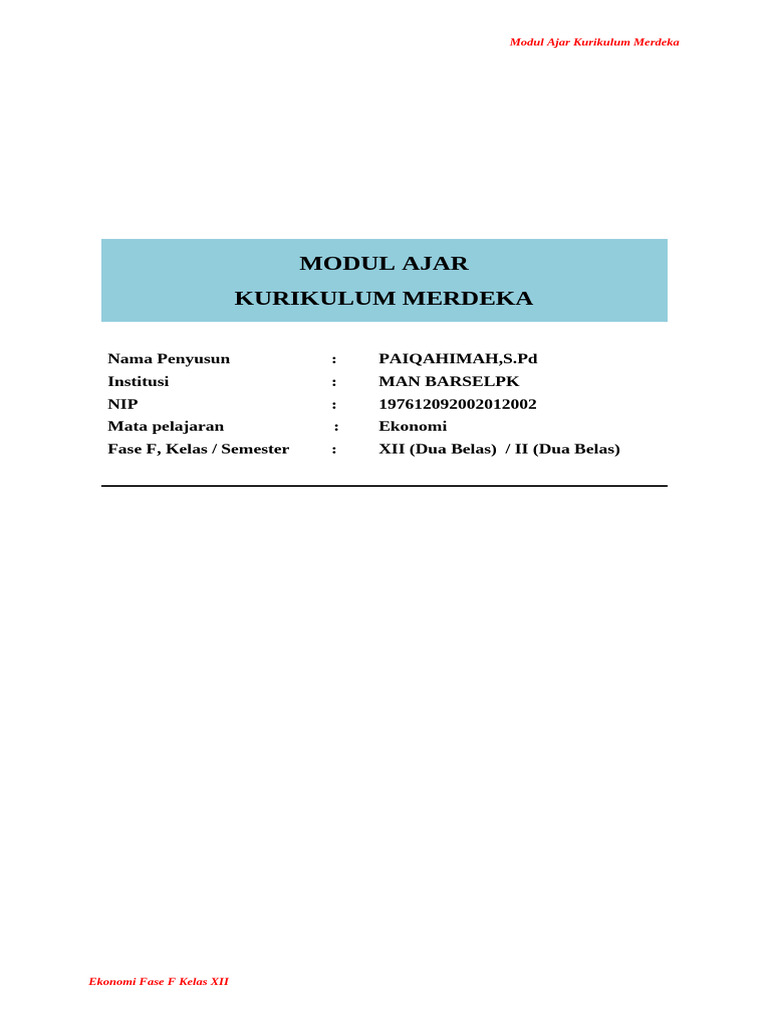 Modul Ajar Bab 3 Apbn Dan Apbd | PDF