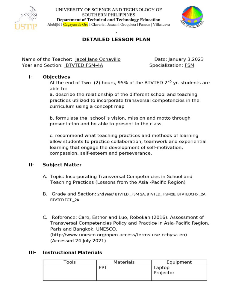 Detailed-Lesson-Plan - Jan 1 | PDF | Teachers | Curriculum