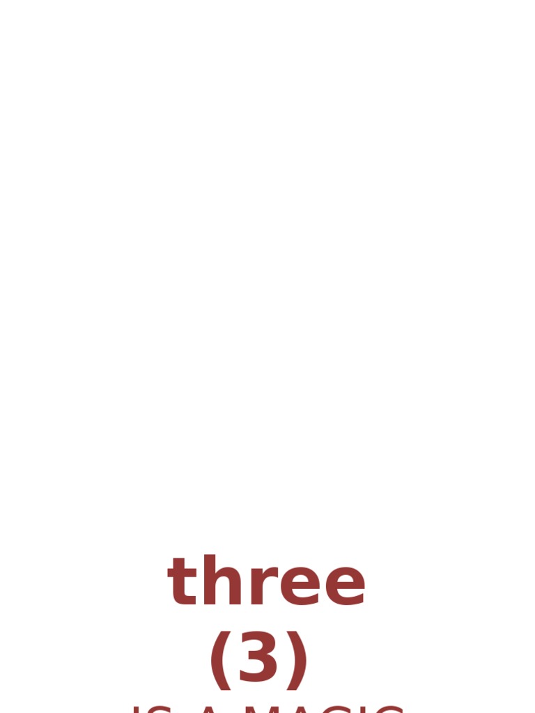 3 Is A Magic Number | PDF