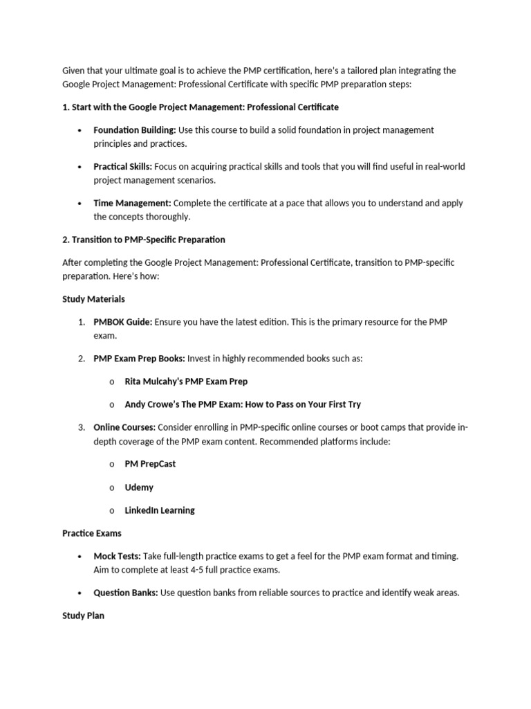 Given That Your Ultimate Goal Is To Achieve The Pmp Certification Pdf