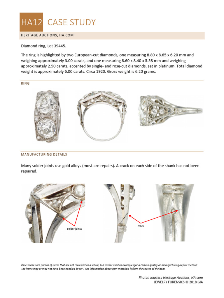 Case Study HA12 - Ring Diamond | PDF