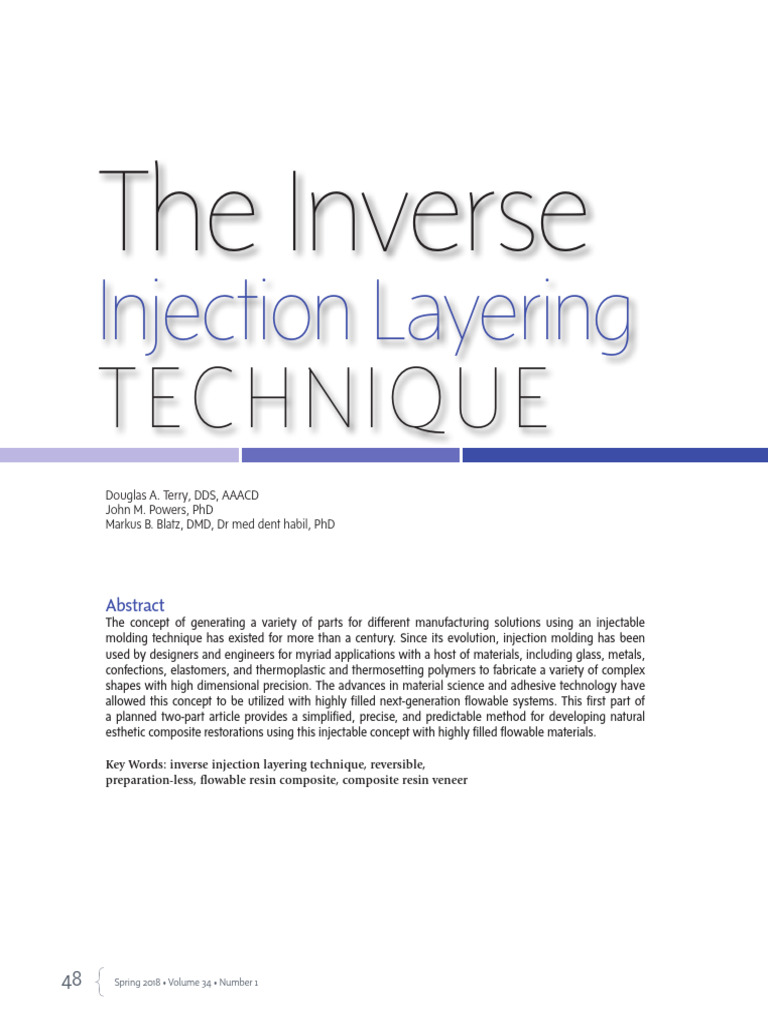 The Inverse Injection Layering Technique Part 1 | PDF