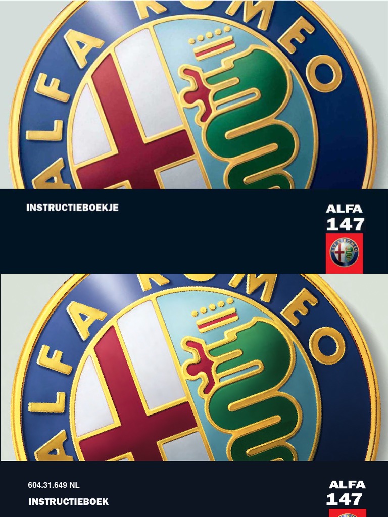 Alfa Romeo 147 Instructieboek - Handleiding | PDF
