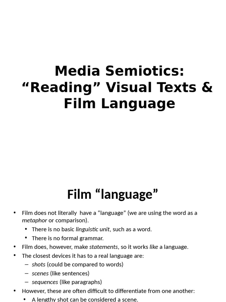 Film Language and Cinematography | PDF