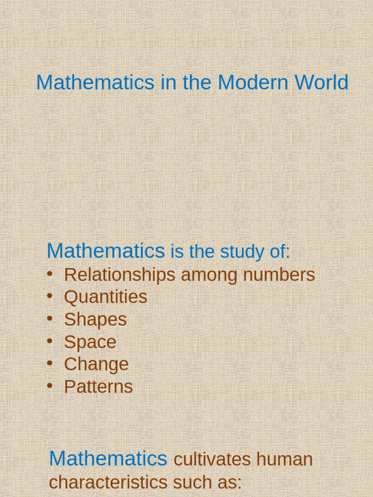 Nature of Modern Math | PDF