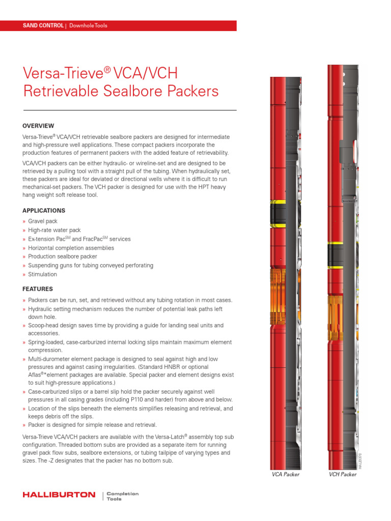 Versa-Trieve® VCAVCH Retrievable Sealbore Packers | PDF | Mechanical ...