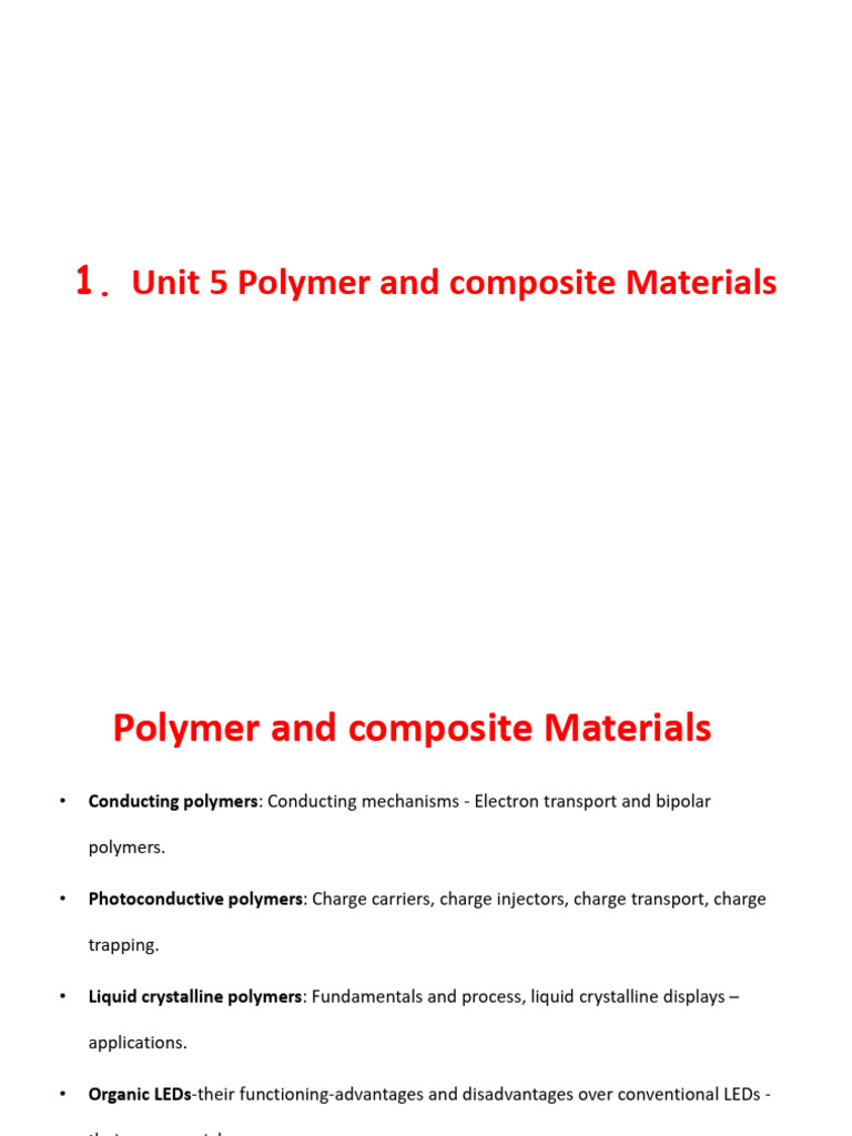 Polymer and Composite Materials | PDF