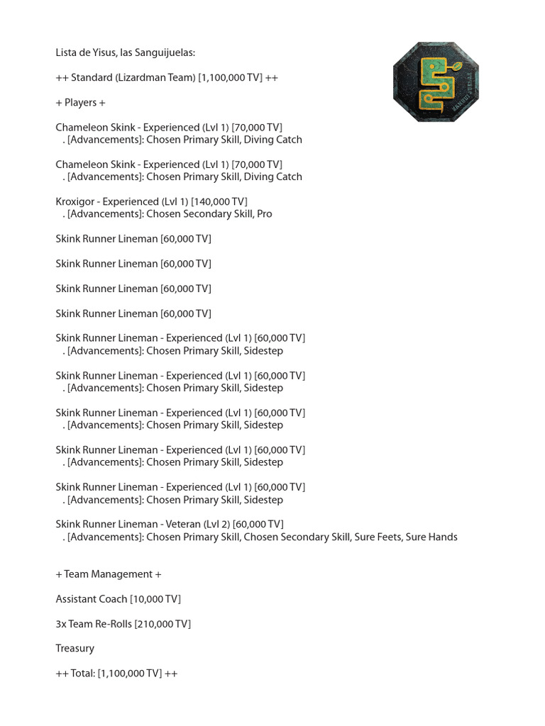 Rosters | PDF