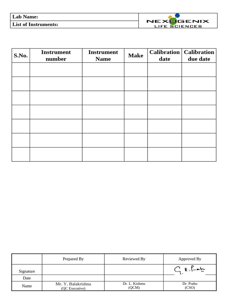 List Instrument Format | PDF