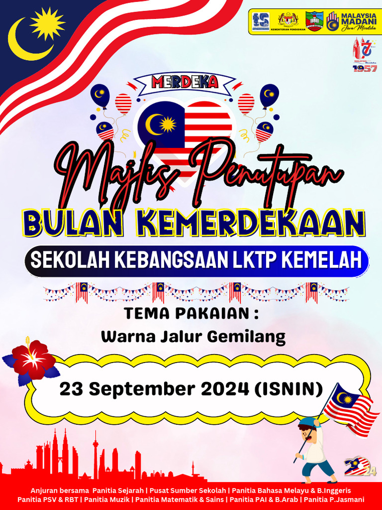 Poster Bulan Kebangsaan Kemelah 2024 | PDF