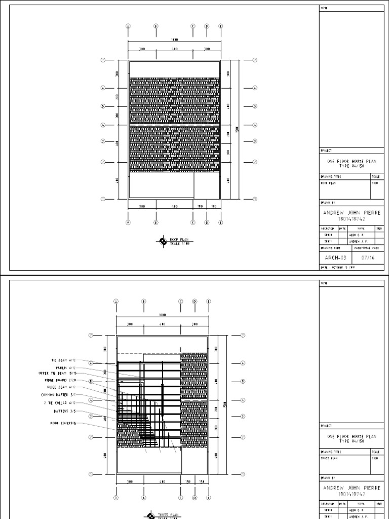 Truss Plan Atap Dua Sisi Pdf