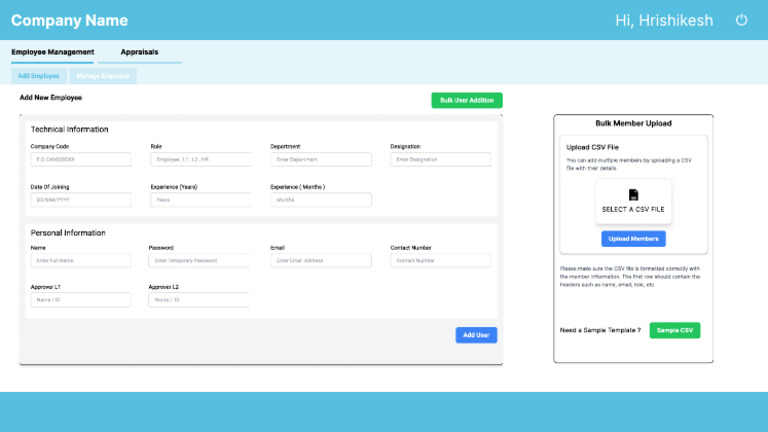 HR Dashboard - Employee Management | PDF