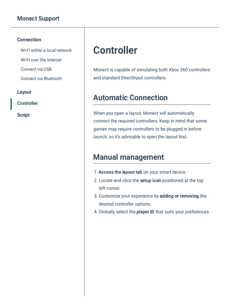 Monect Controller Layouts Guide | PDF