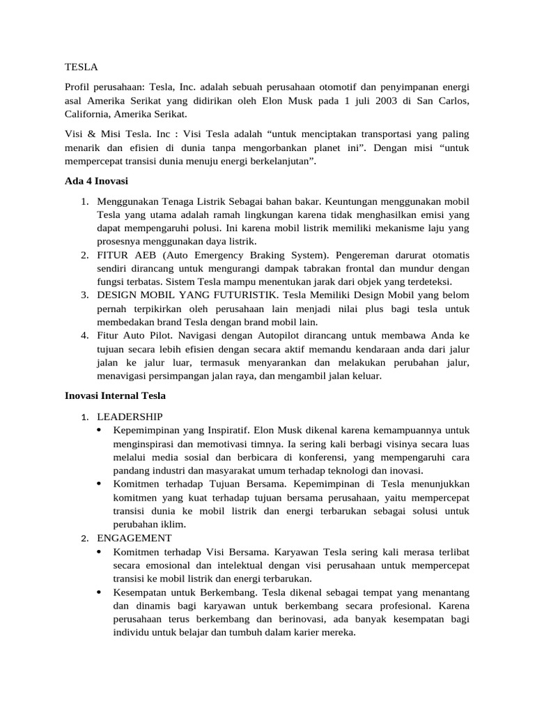 TESLA | PDF