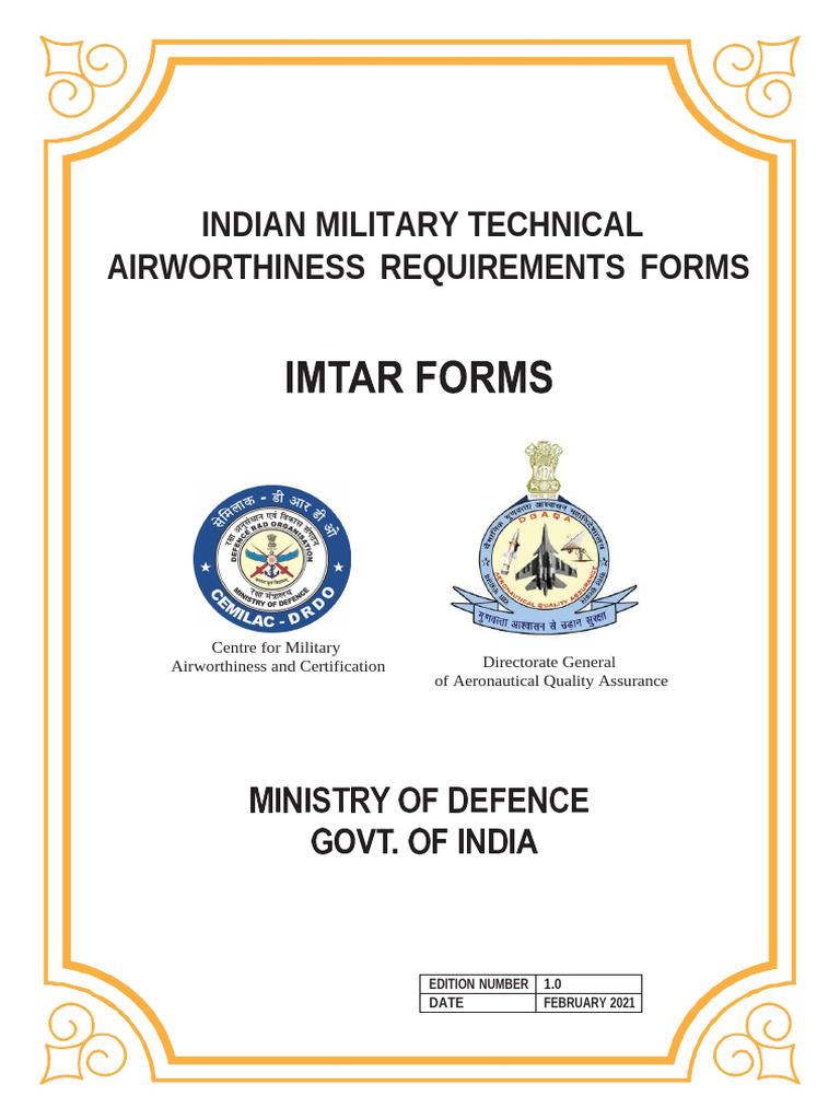 IMTAR Forms Edition No. 1 | PDF