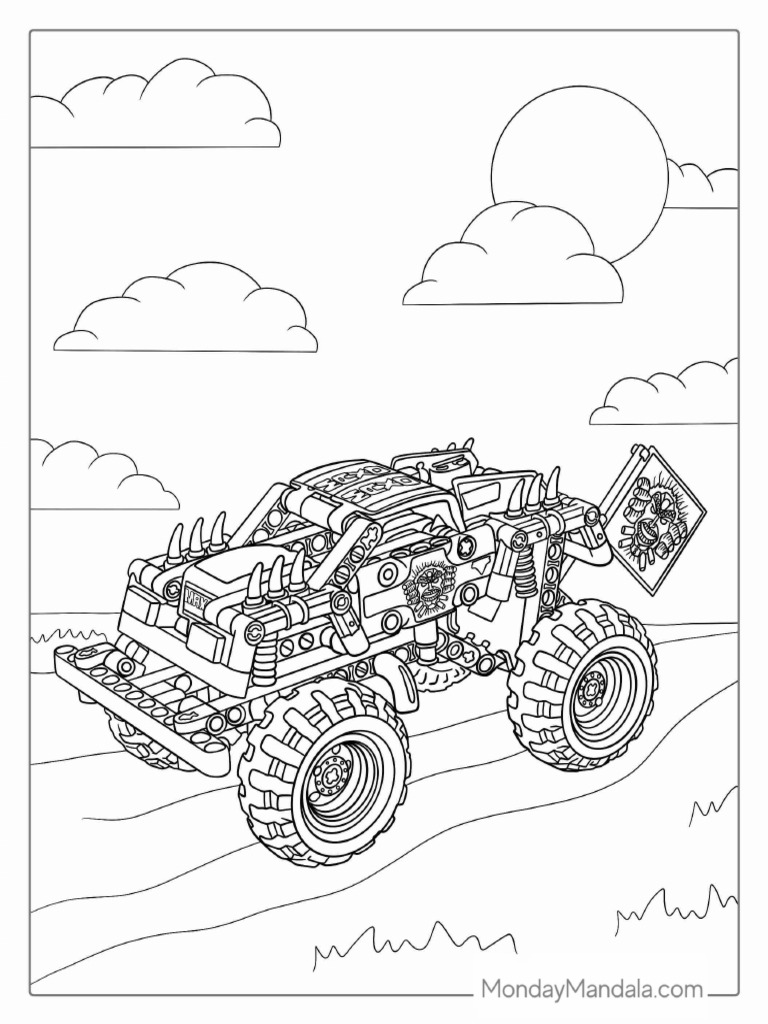 Lego Truck Coloring Page