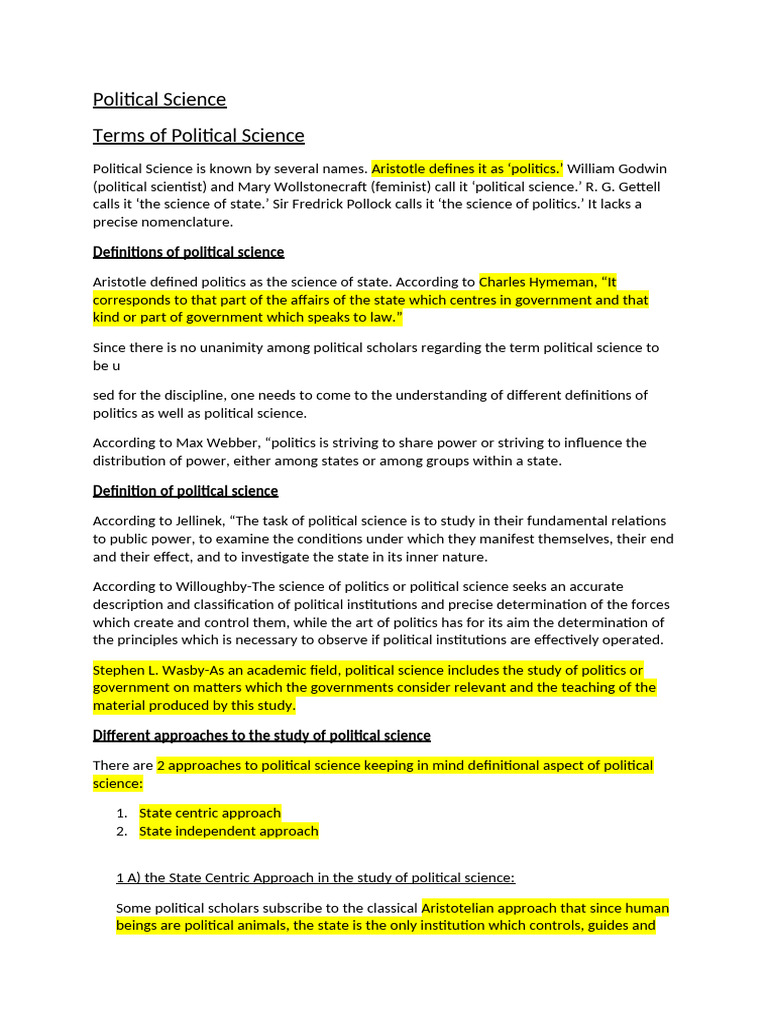 CTRL F Political Science | PDF