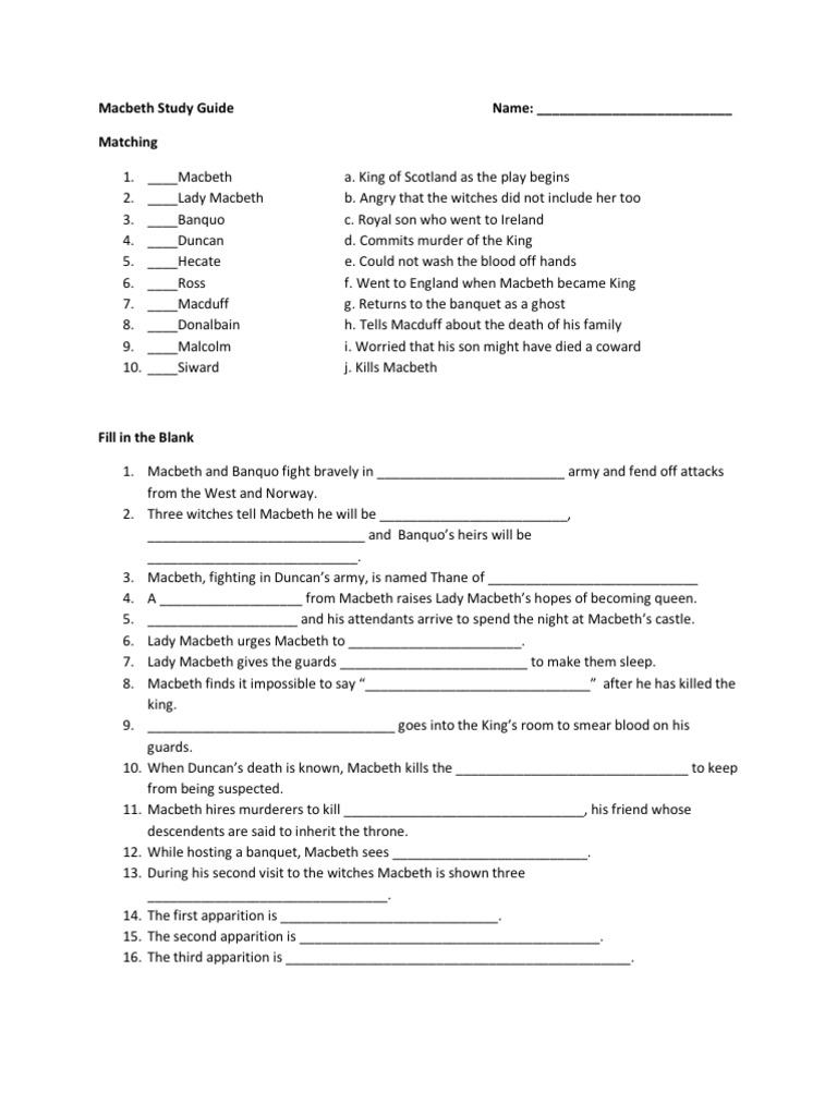 macbeth-study-guide