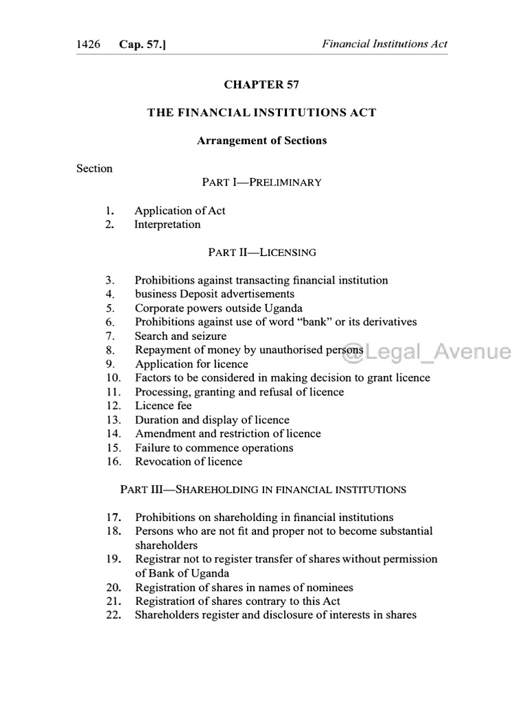 Non Banking Financial Institutions Act In Bangladesh