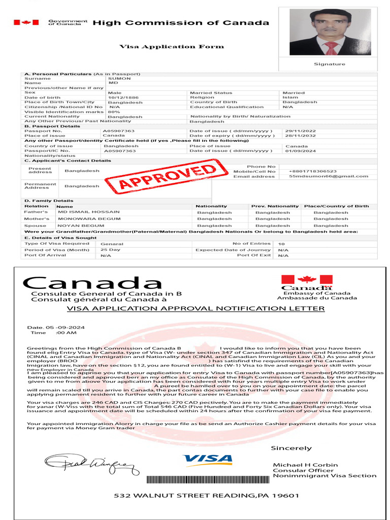 MD Sumon - Visa | PDF