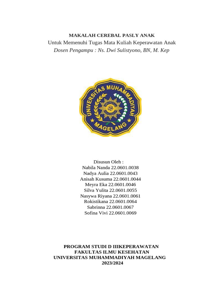 Makalah Cerebal Pasly Kel.6 | PDF