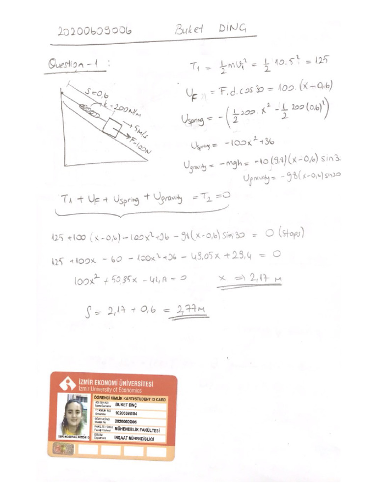 Dynamics Midterm 1 | PDF