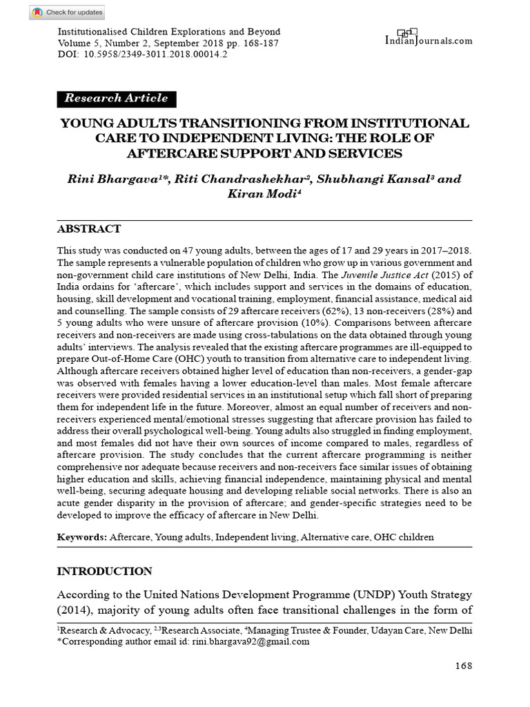 2018 role of aftercare support and services pdf