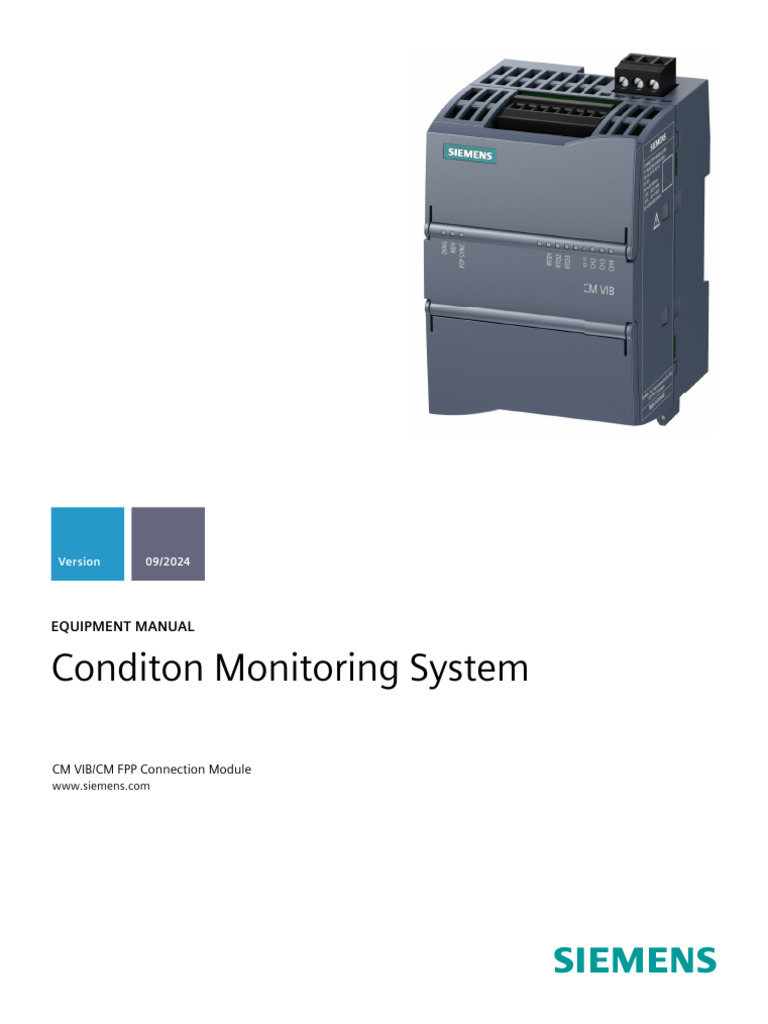 CONDITION MONITORING SYSTEM CM VIB/CM FPP Connection Module | PDF
