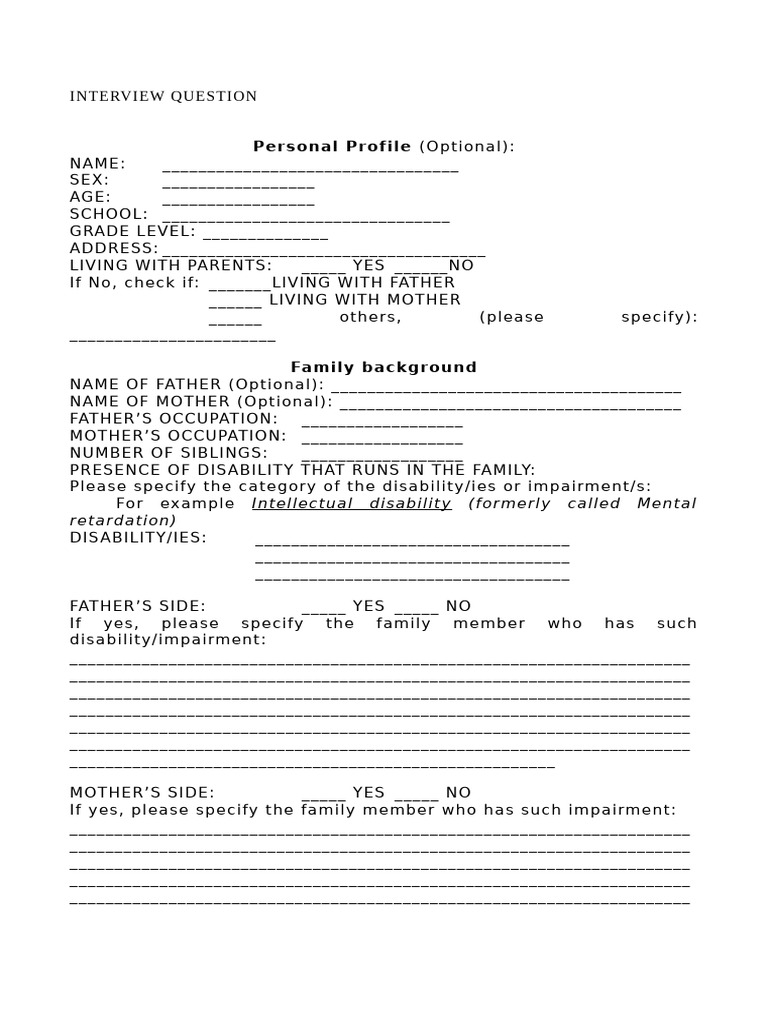 Interview Question Pdf