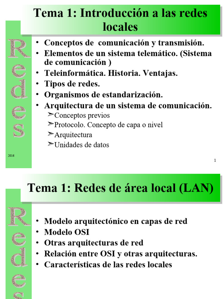 Redes ASIR - Tema 1 Introduccion A Las Redes Locales V3.1 (2016) | PDF