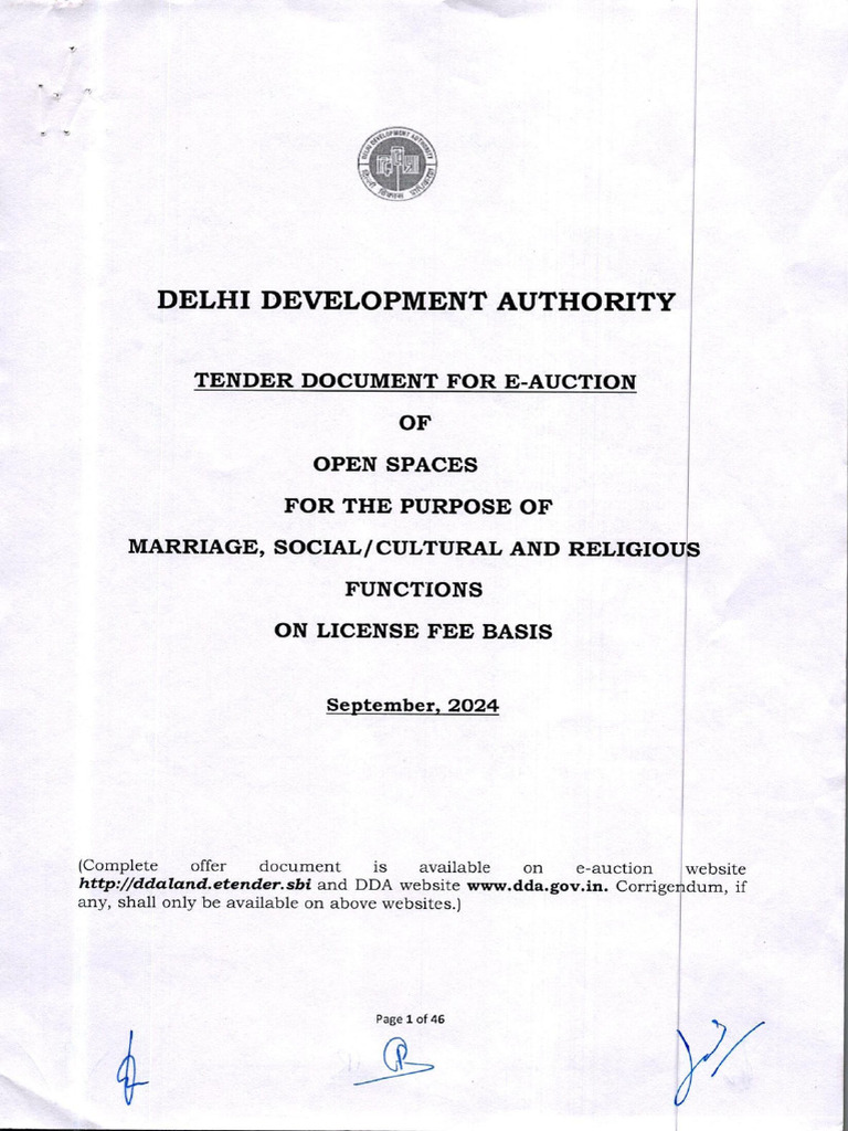 Open Space Tender Documents | PDF