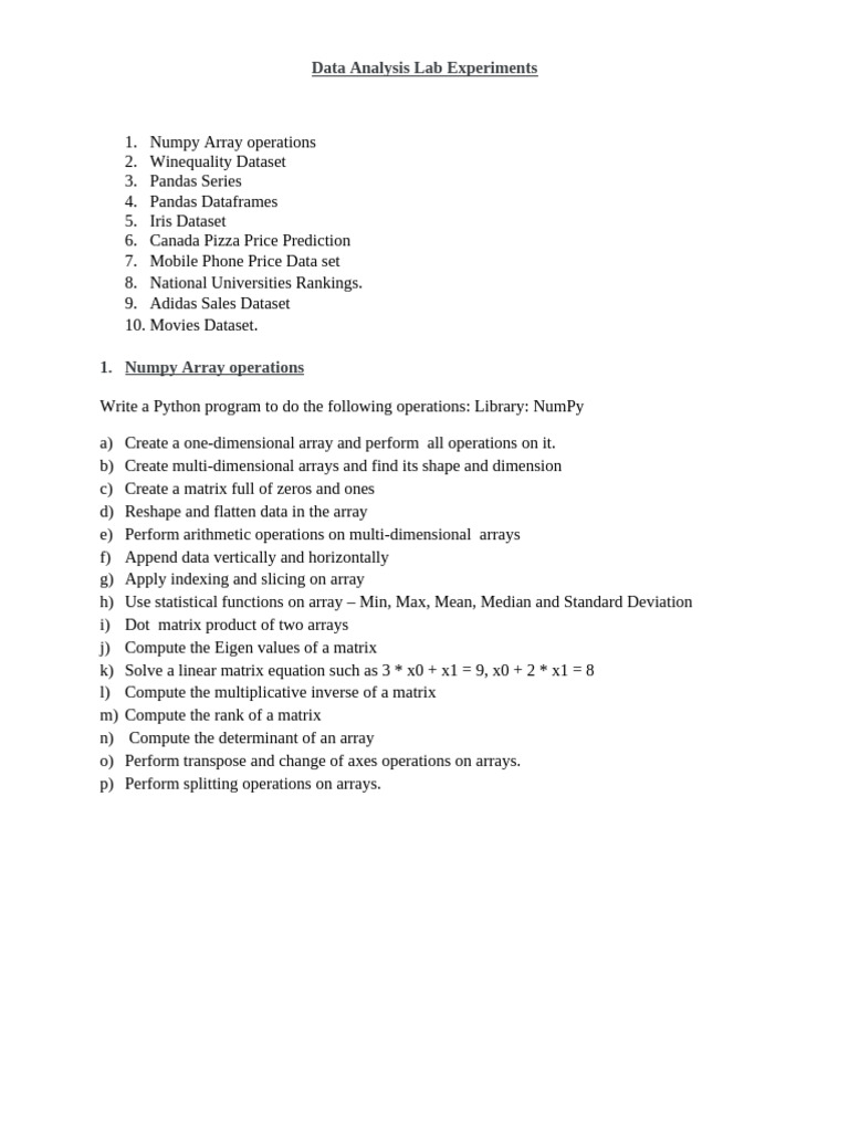 DA Lab Y22 | PDF