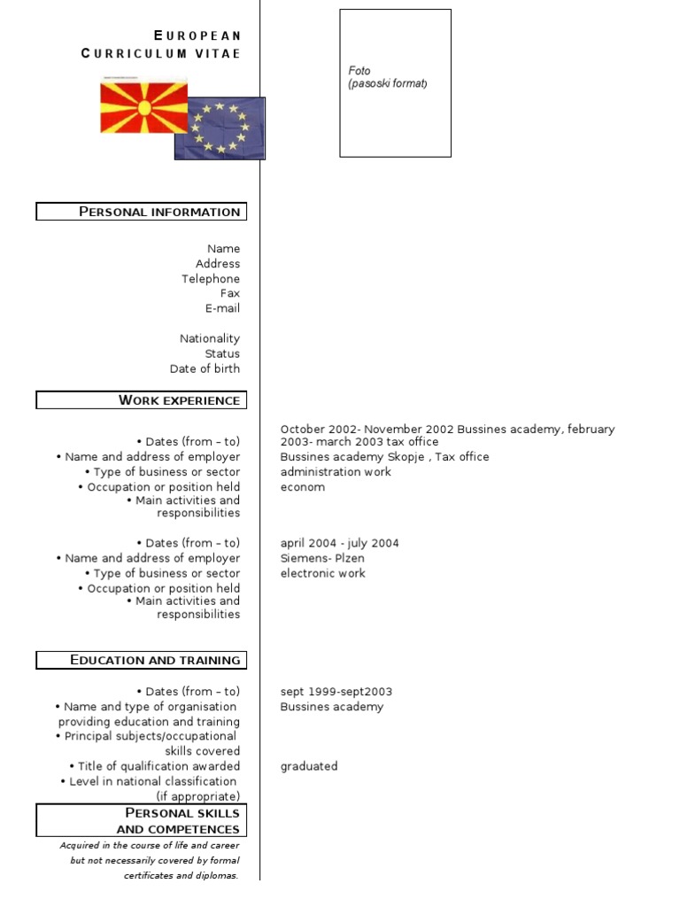 European CV Format Guide | PDF | Career & Growth | Business