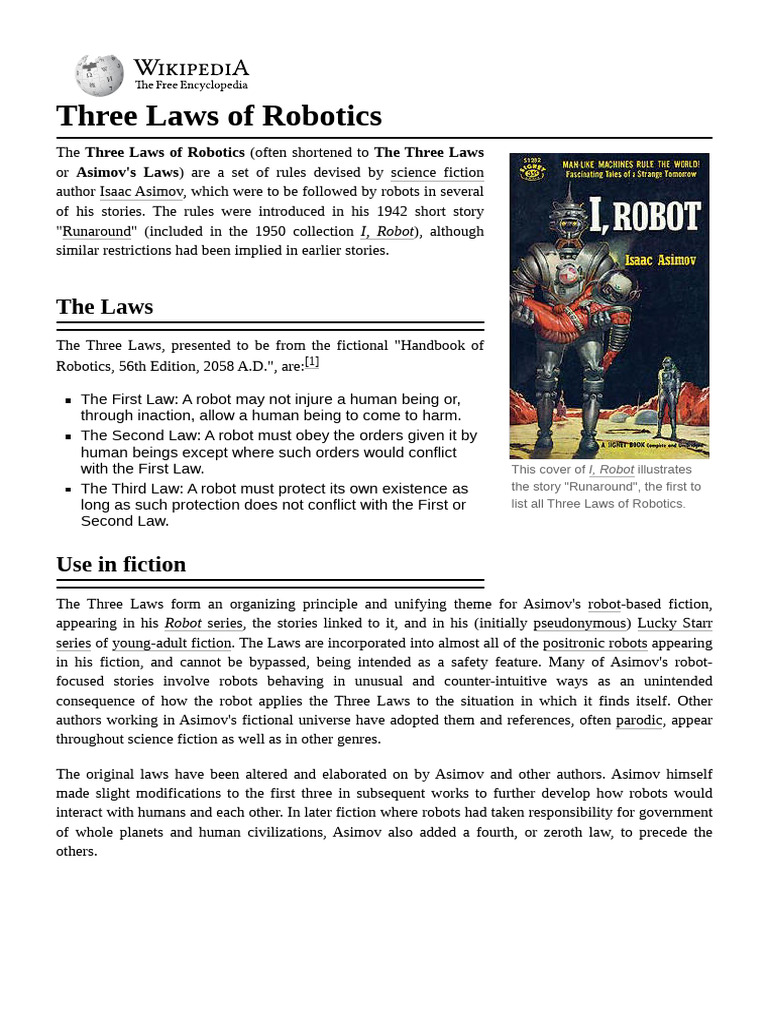 Three Laws Of Robotics Pdf